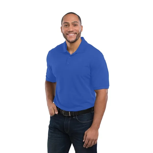 Men's short sleeve polo shirt made with a cotton-polyester blend and... from ASI 66887 PCNA / Trimark