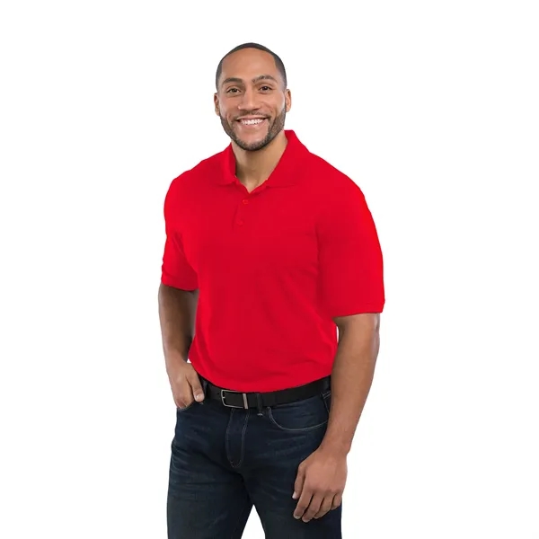 Men's short sleeve polo shirt made with a cotton-polyester blend and... from ASI 66887 PCNA / Trimark