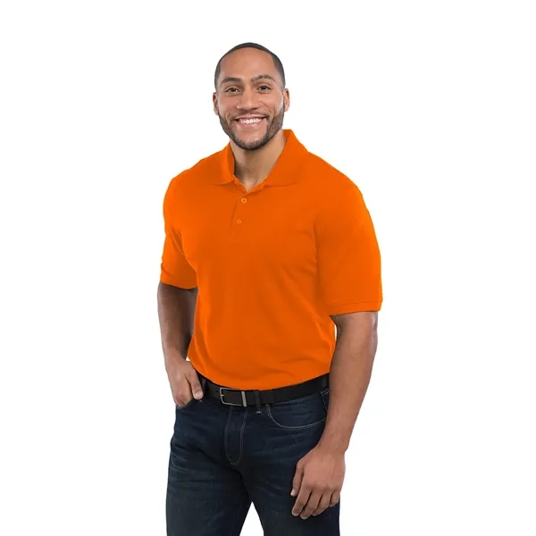 Men's short sleeve polo shirt made with a cotton-polyester blend and... from ASI 66887 PCNA / Trimark