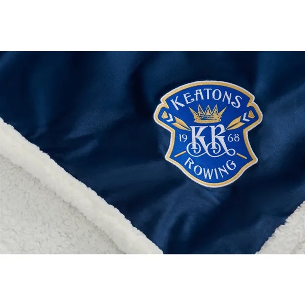 50" x 60" blanket made of 100% Recycled PET Sherpa.... from ASI 66887 PCNA / Leeds