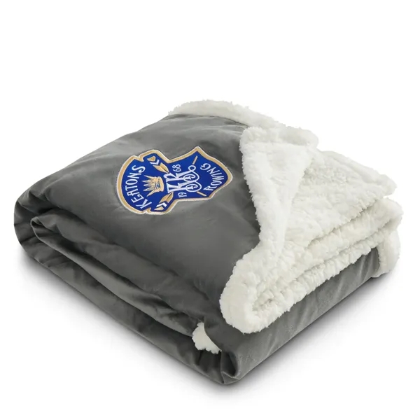 50" x 60" blanket made of 100% Recycled PET Sherpa.... from ASI 66887 PCNA / Leeds