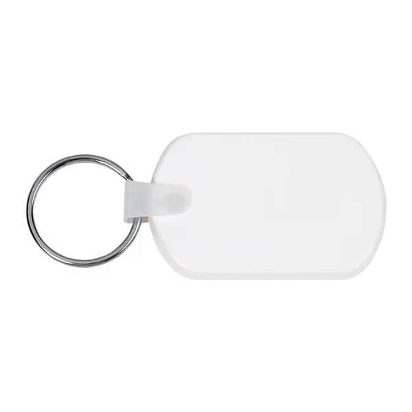 2.18" x 0.12" x 1.37" PVC key tag with metal split... from ASI 66887 PCNA / Bullet