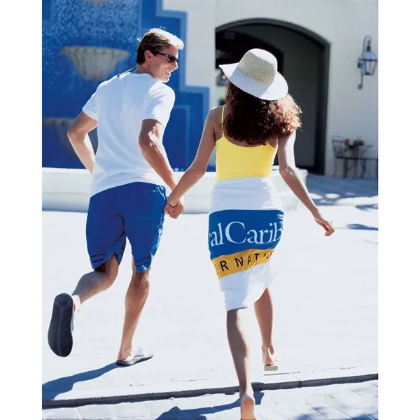 Basic Weight White Beach Towel... from ASI 66887 PCNA / Bullet