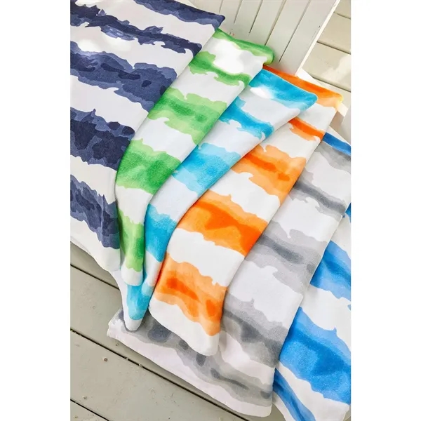Good Vibes Cabana Stripe Beach Towel... from ASI 66887 PCNA / Bullet
