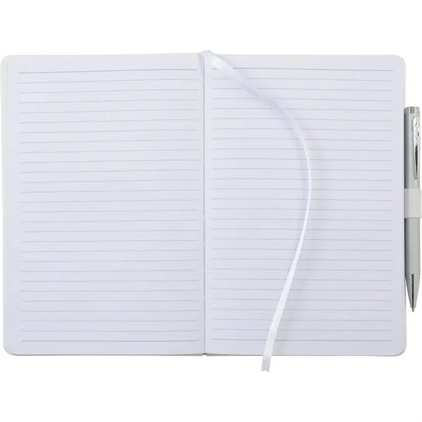 5.5" x 8.5" bound journal with faux leather hard cover and... from ASI 66887 PCNA / Leeds