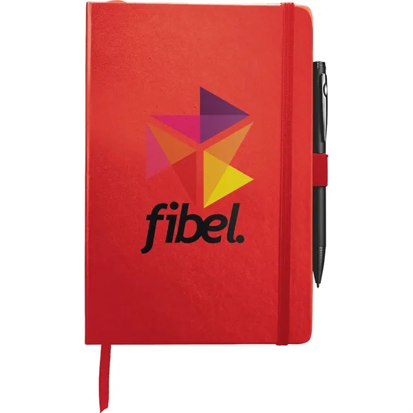 5.5" x 8.5" bound journal with faux leather hard cover and... from ASI 66887 PCNA / Leeds