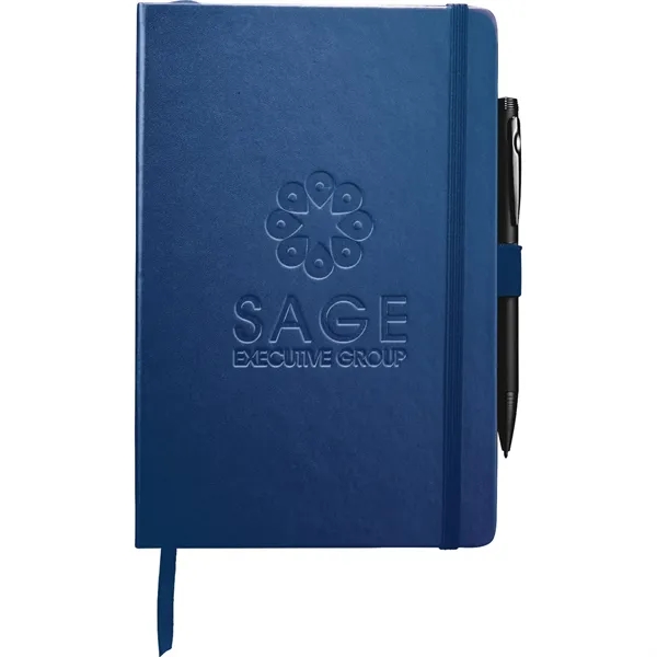 5.5" x 8.5" bound journal with faux leather hard cover and... from ASI 66887 PCNA / Leeds