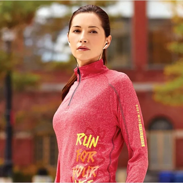 Women's quarter-zip knit top.... from ASI 66887 PCNA / Trimark