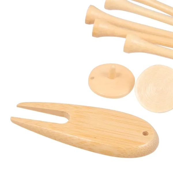 Bamboo Golf Tee Set with Recycled Pouch... from ASI 66887 PCNA / Leeds