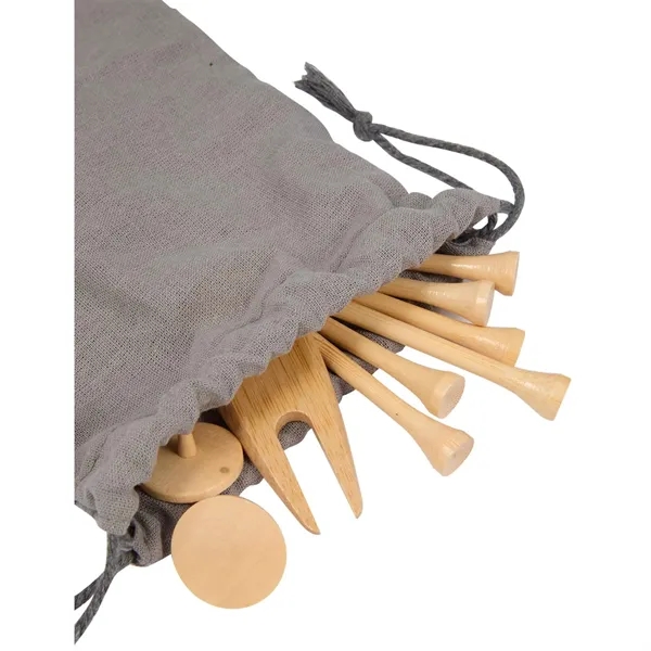 Bamboo Golf Tee Set with Recycled Pouch... from ASI 66887 PCNA / Leeds