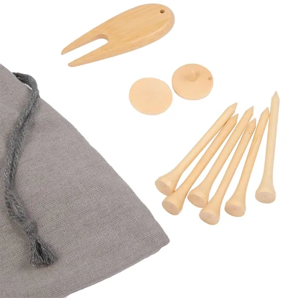Bamboo Golf Tee Set with Recycled Pouch... from ASI 66887 PCNA / Leeds