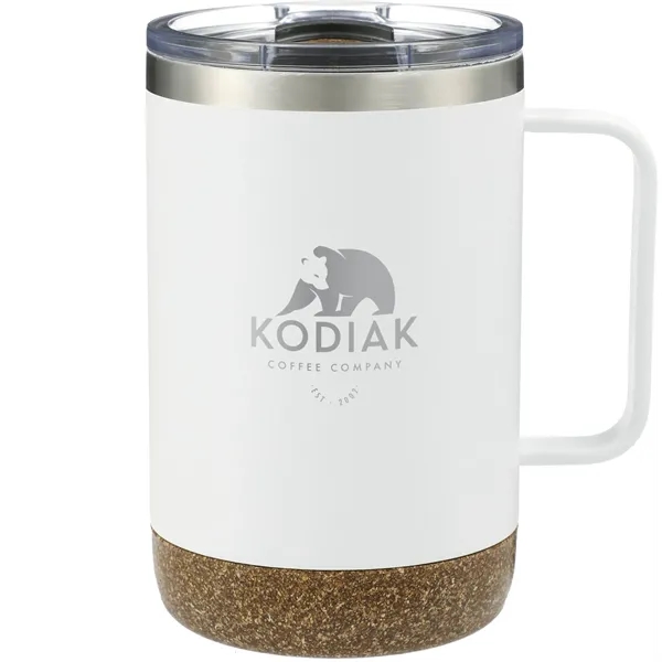 14 oz. vacuum insulated camping-style mug with cork base and stanless... from ASI 66887 PCNA / Leeds