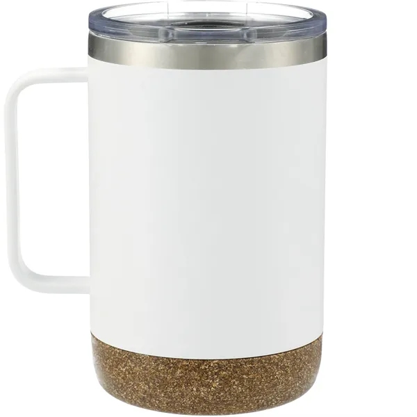 14 oz. vacuum insulated camping-style mug with cork base and stanless... from ASI 66887 PCNA / Leeds
