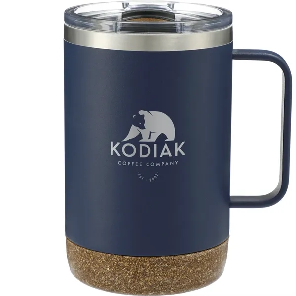 14 oz. vacuum insulated camping-style mug with cork base and stanless... from ASI 66887 PCNA / Leeds