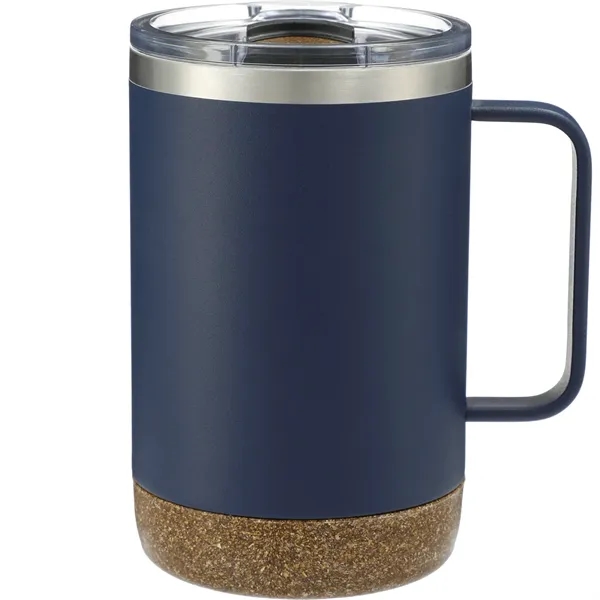 14 oz. vacuum insulated camping-style mug with cork base and stanless... from ASI 66887 PCNA / Leeds