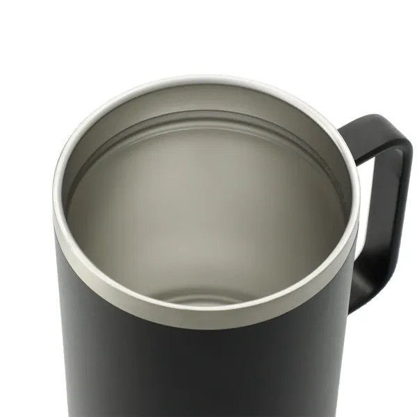14 oz. vacuum insulated camping-style mug with cork base and stanless... from ASI 66887 PCNA / Leeds