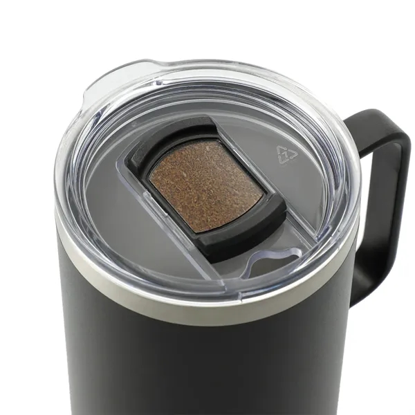 14 oz. vacuum insulated camping-style mug with cork base and stanless... from ASI 66887 PCNA / Leeds