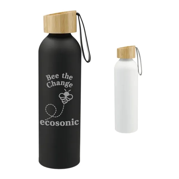 22 oz. single wall aluminum sports bottle with bamboo lid and... from ASI 66887 PCNA / Bullet