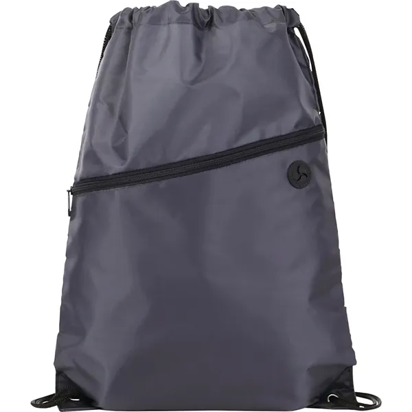 18" x 13" drawstring bag with zippered front pocket and earbud... from ASI 66887 PCNA / Bullet