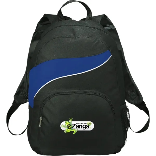 Backpack with large main compartment, zippered front compartment, side mesh pocket... from ASI 66887 PCNA / Bullet