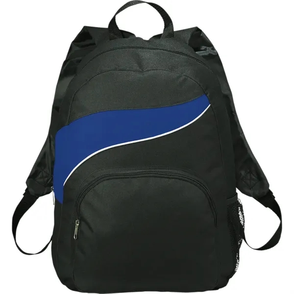 Backpack with large main compartment, zippered front compartment, side mesh pocket... from ASI 66887 PCNA / Bullet