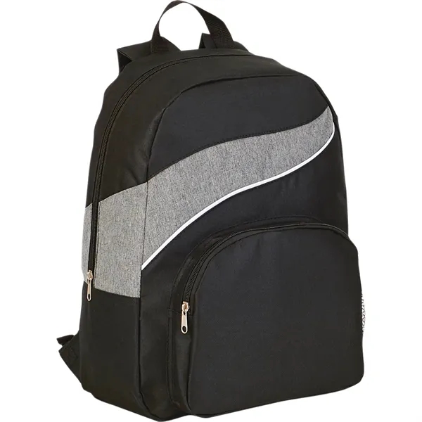 Backpack with large main compartment, zippered front compartment, side mesh pocket... from ASI 66887 PCNA / Bullet