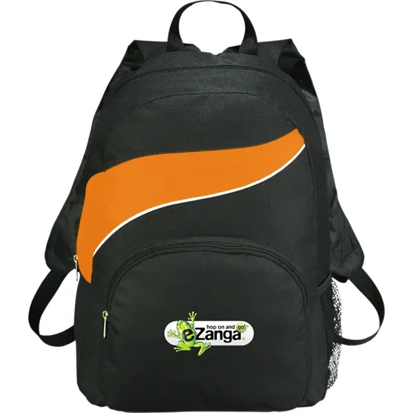 Backpack with large main compartment, zippered front compartment, side mesh pocket... from ASI 66887 PCNA / Bullet