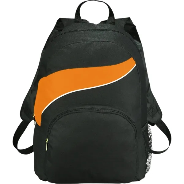 Backpack with large main compartment, zippered front compartment, side mesh pocket... from ASI 66887 PCNA / Bullet