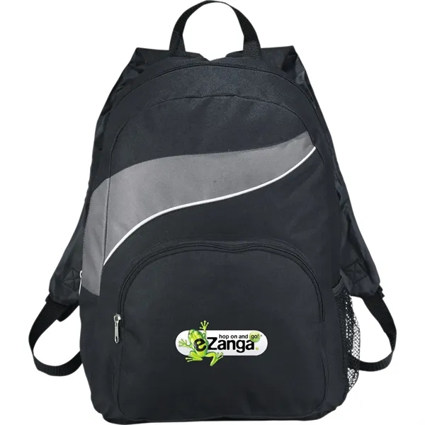 Backpack with large main compartment, zippered front compartment, side mesh pocket... from ASI 66887 PCNA / Bullet