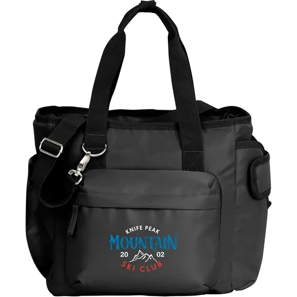 Daybreak recycled 16 can cooler with zippered main compartment and waterproof... from ASI 66887 PCNA / Leeds