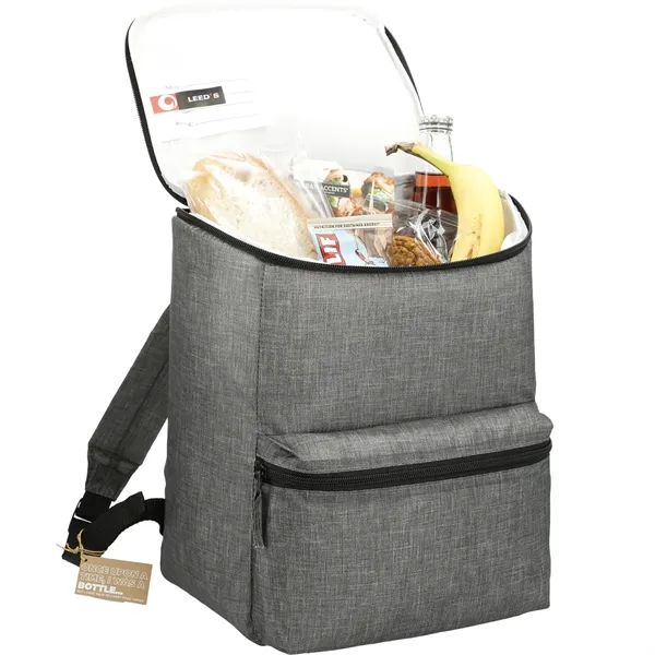 6.25" x 13" x 10" PEVA lined recycled backpack cooler.... from ASI 66887 PCNA / Leeds