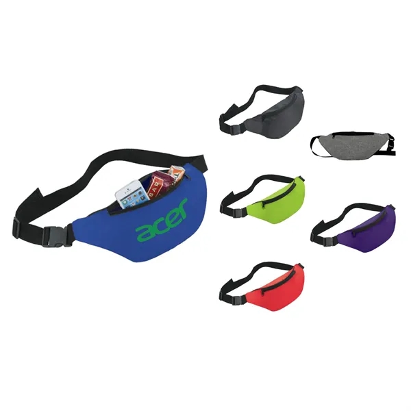 Fanny pack with zippered main compartment and adjustable waist strap and... from ASI 66887 PCNA / Bullet