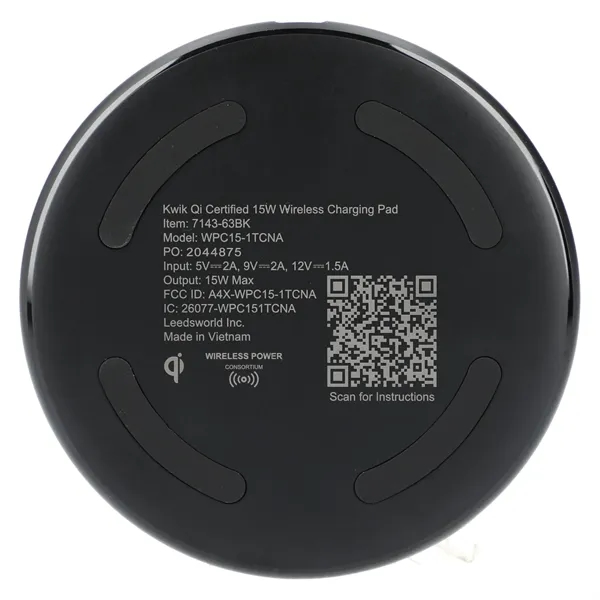 Kwik Qi Certified 15W Wireless Charging Pad... from ASI 66887 PCNA / Leeds