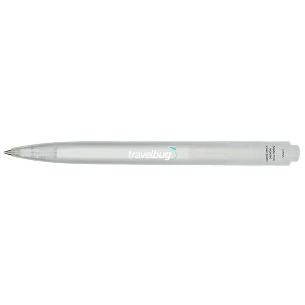 Blue gel ink pen made with recycled ocean plastic.... from ASI 66887 PCNA / Bullet