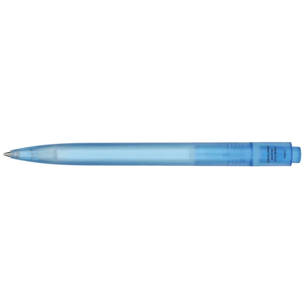 Blue gel ink pen made with recycled ocean plastic.... from ASI 66887 PCNA / Bullet