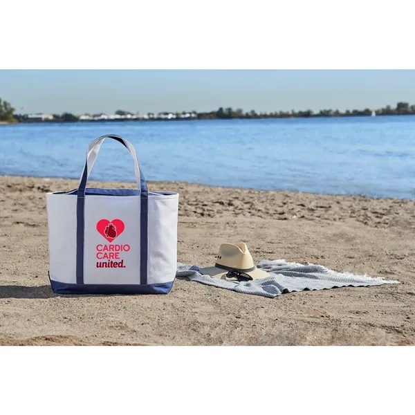 Cotton canvas boat tote with 11" drop handles and zipper closure.... from ASI 66887 PCNA / Leeds