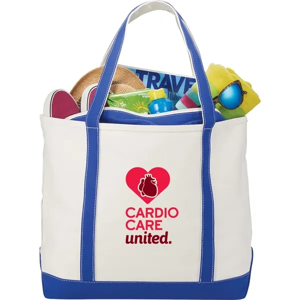 Cotton canvas boat tote with 11" drop handles and zipper closure.... from ASI 66887 PCNA / Leeds