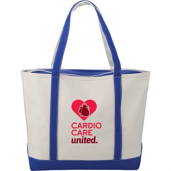 Cotton canvas boat tote with 11" drop handles and zipper closure.... from ASI 66887 PCNA / Leeds