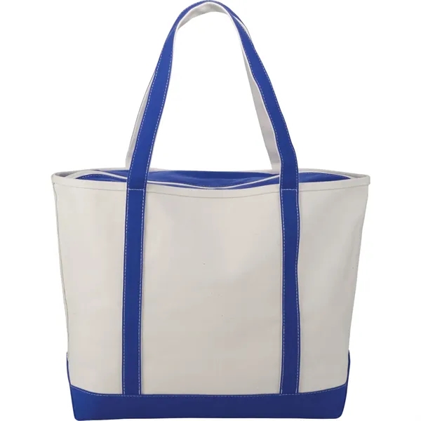 Cotton canvas boat tote with 11" drop handles and zipper closure.... from ASI 66887 PCNA / Leeds