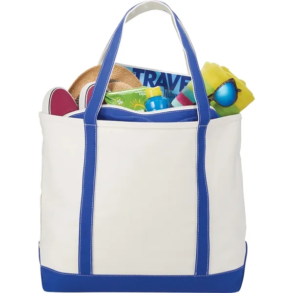 Cotton canvas boat tote with 11" drop handles and zipper closure.... from ASI 66887 PCNA / Leeds