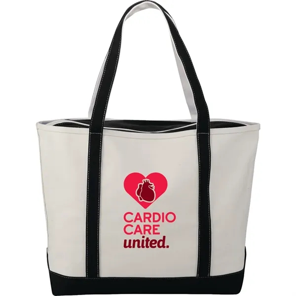 Cotton canvas boat tote with 11" drop handles and zipper closure.... from ASI 66887 PCNA / Leeds