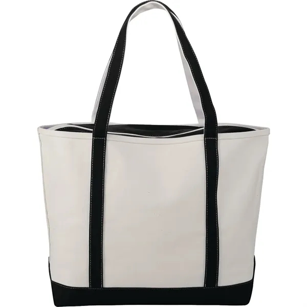 Cotton canvas boat tote with 11" drop handles and zipper closure.... from ASI 66887 PCNA / Leeds