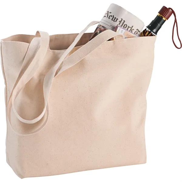 12 oz. cotton canvas shopping tote with zippered main compartment.... from ASI 66887 PCNA / Leeds