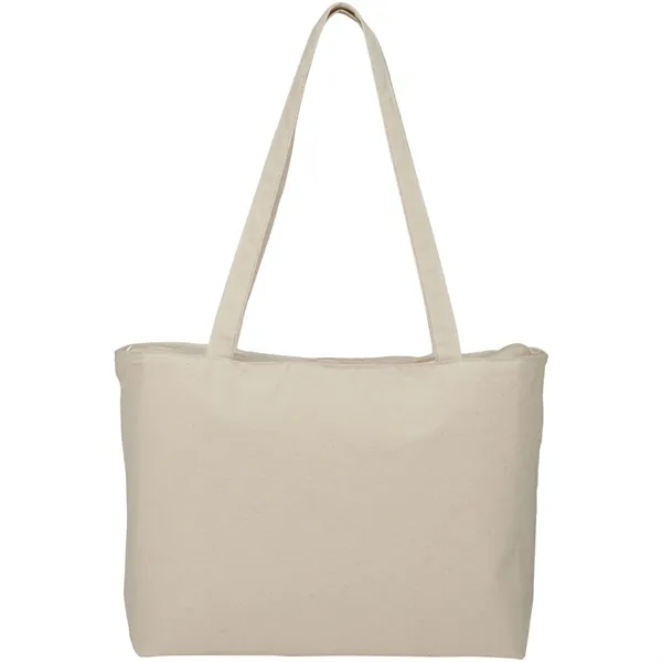 12 oz. cotton canvas shopping tote with zippered main compartment.... from ASI 66887 PCNA / Leeds