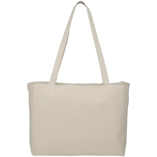 12 oz. cotton canvas shopping tote with zippered main compartment.... from ASI 66887 PCNA / Leeds