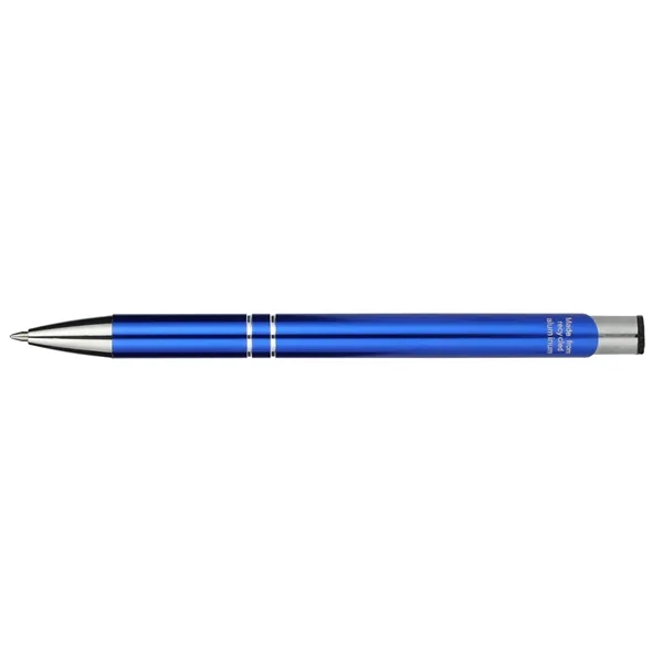 Ballpoint pen with black gel ink, chrome accents and a recycled... from ASI 66887 PCNA / Leeds
