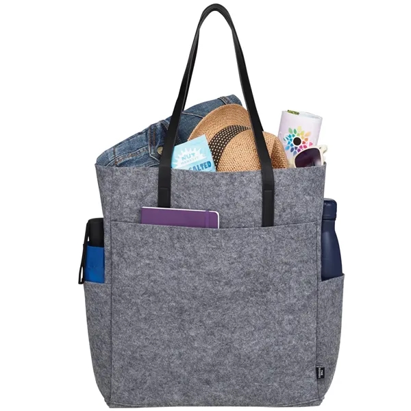 Recycled felt tote bag with recycled vinyl carry handles.... from ASI 66887 PCNA / Bullet