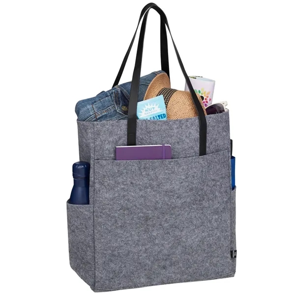 Recycled felt tote bag with recycled vinyl carry handles.... from ASI 66887 PCNA / Bullet