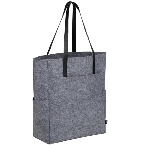 Recycled felt tote bag with recycled vinyl carry handles.... from ASI 66887 PCNA / Bullet