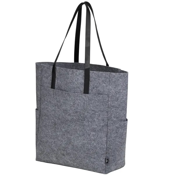 Recycled felt tote bag with recycled vinyl carry handles.... from ASI 66887 PCNA / Bullet